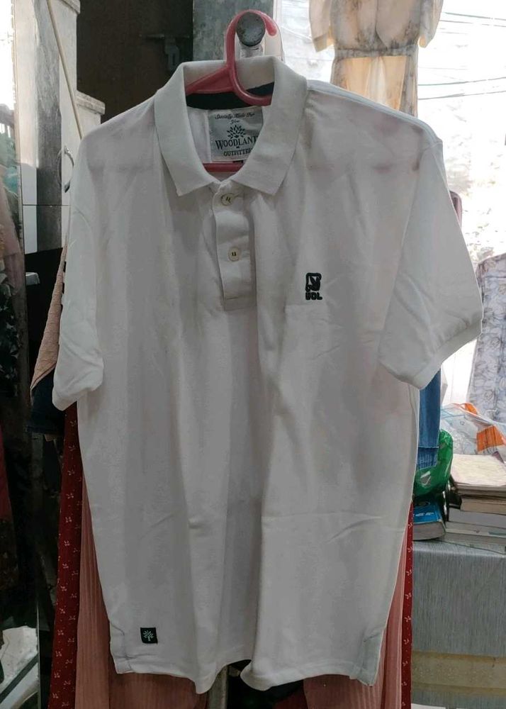 Woodland White Polo Shirt