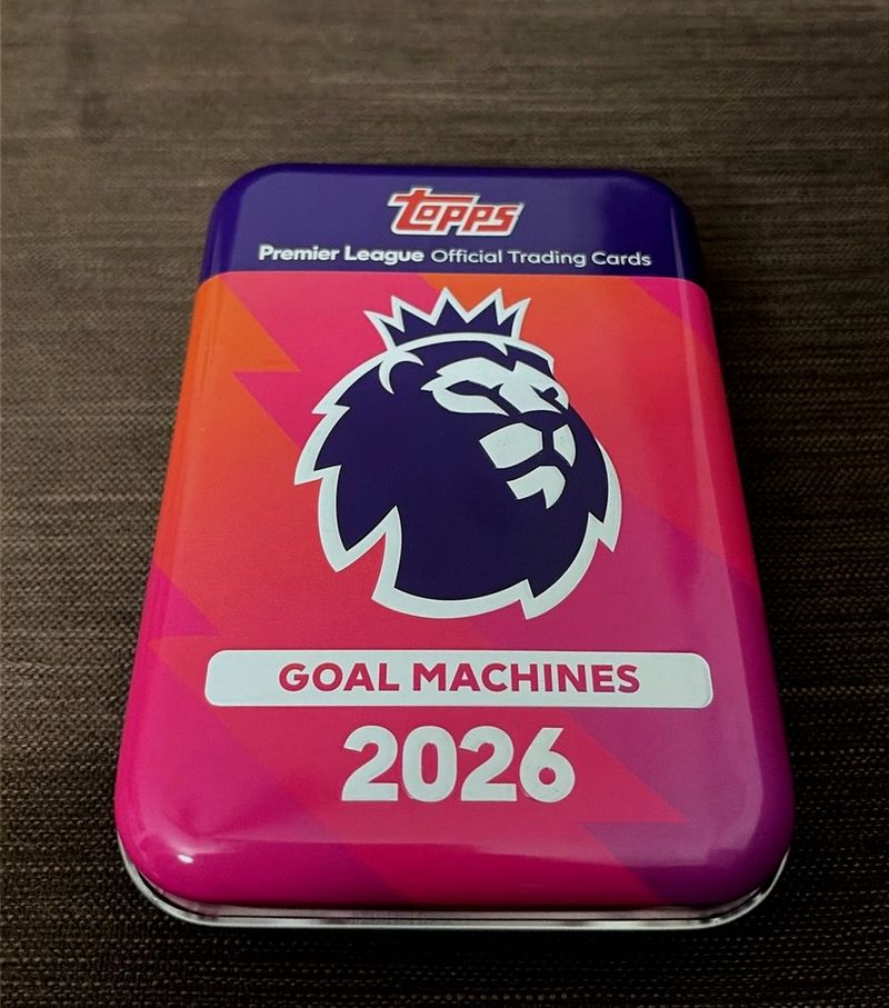 Topps Premier League Trading Cards Tin Storage Box