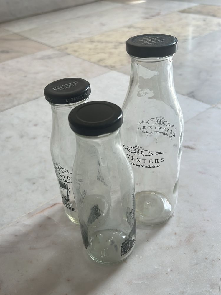Glass Bottles For Smoothies Milk Shakes Water
