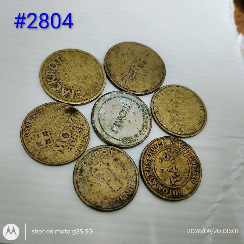 set of 7 Collectible worldwide tokens