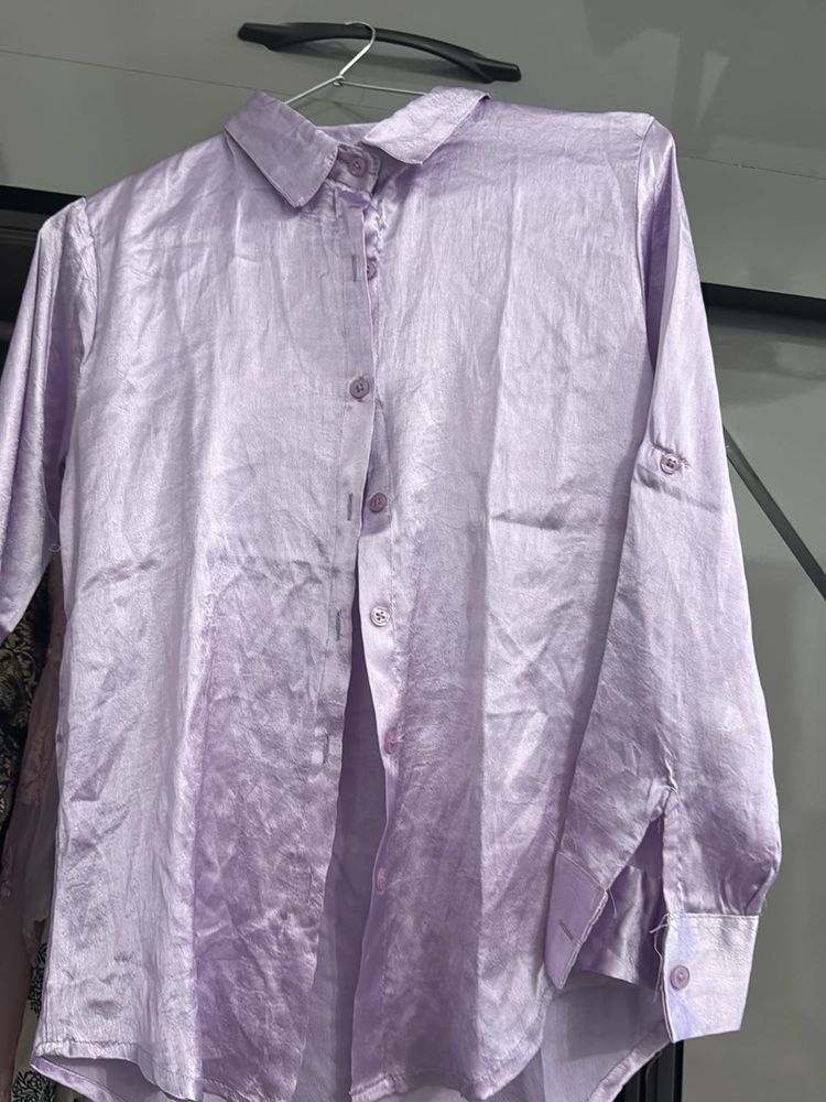 Lavender Button-Down Shirt
