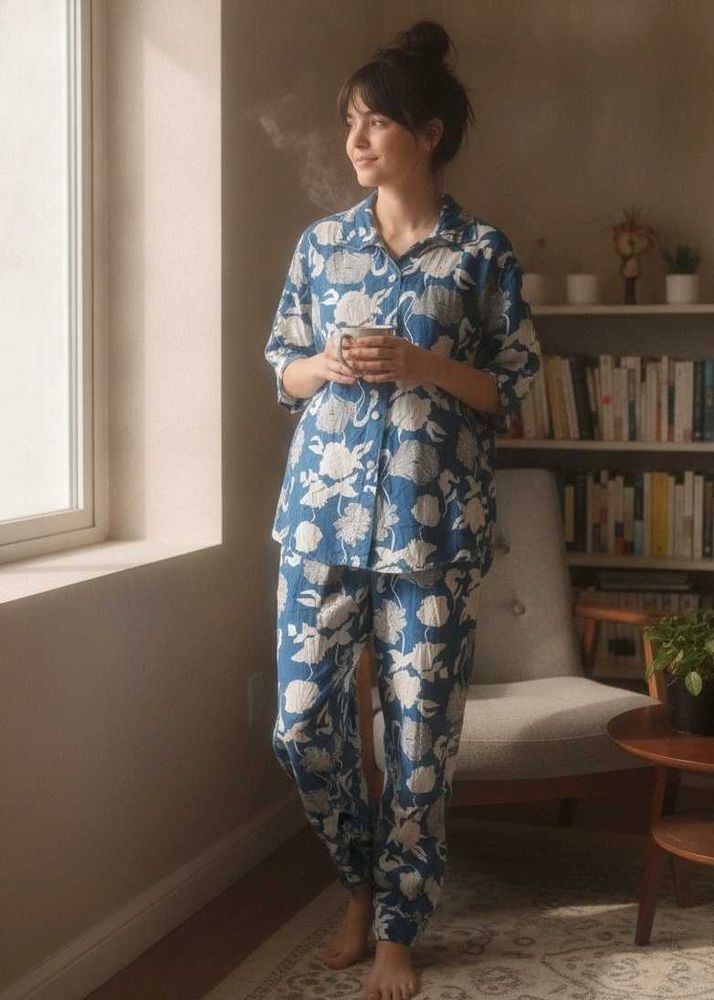 Cozy Floral Print Pajama Set