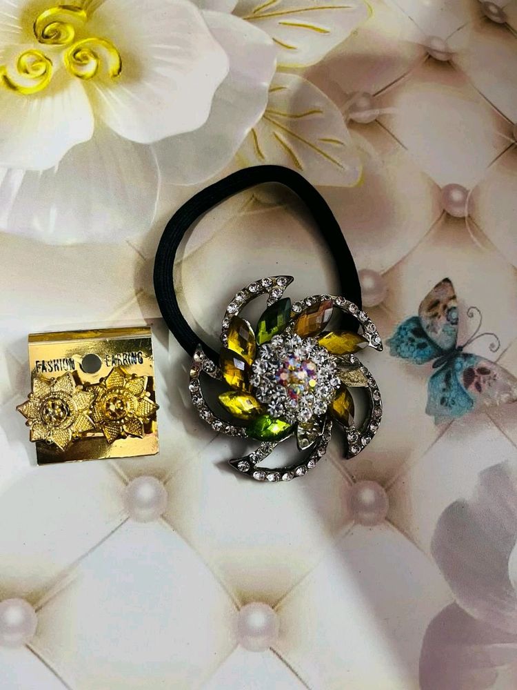 Womane Earrings &amp; Hair Band