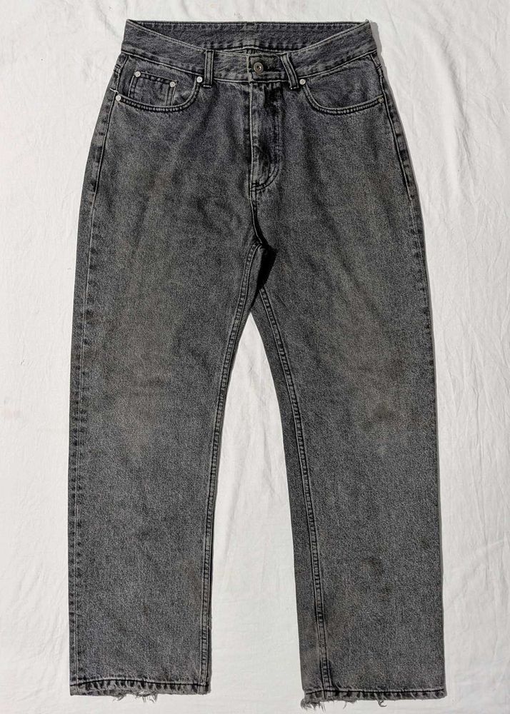 Grey Acid Wash Jeans