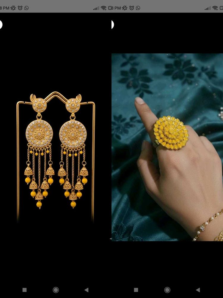 Jewellery Set: Earrings &amp; Ring