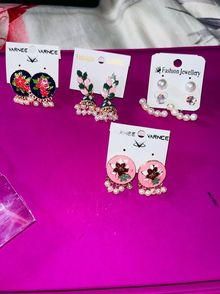 Set of 4 Designer Earrings