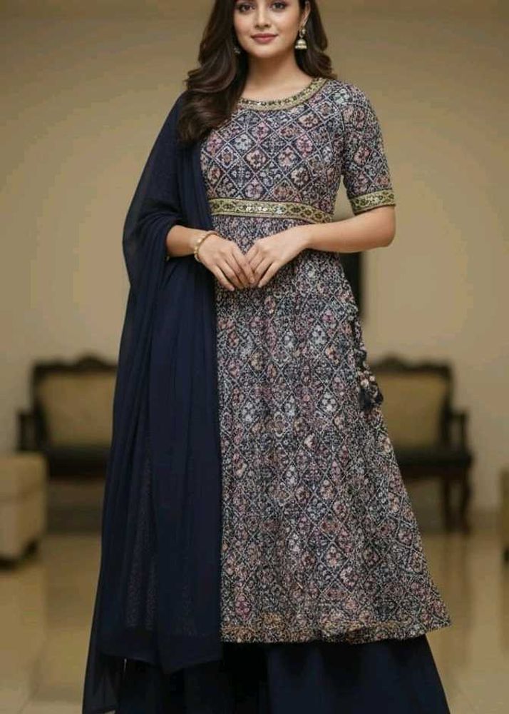 Ethnic nyra cat plazzo pant with Dupatta