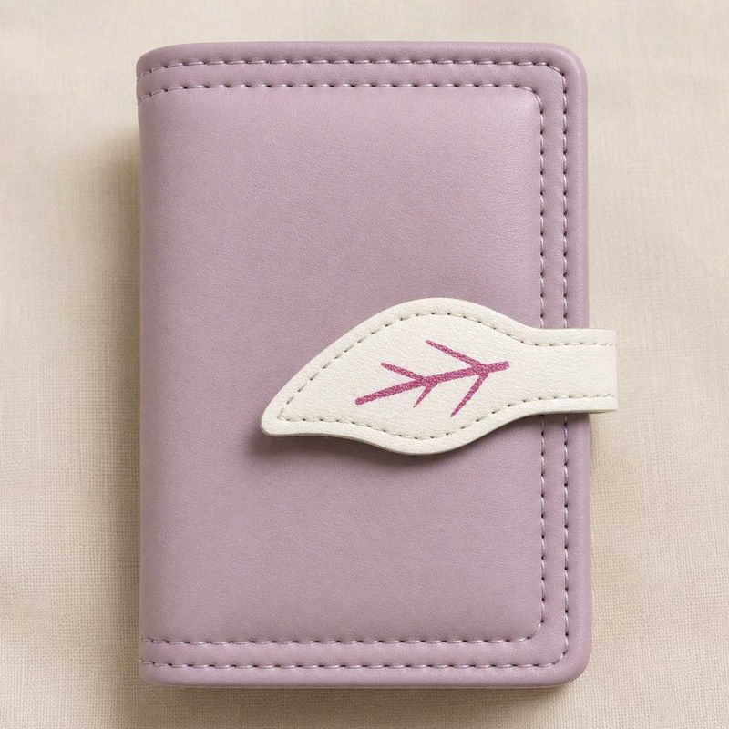 Cute Lavender Leaf Wallet
