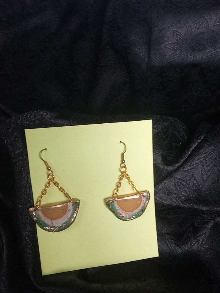 Unique Half-Circle Dangle Earrings