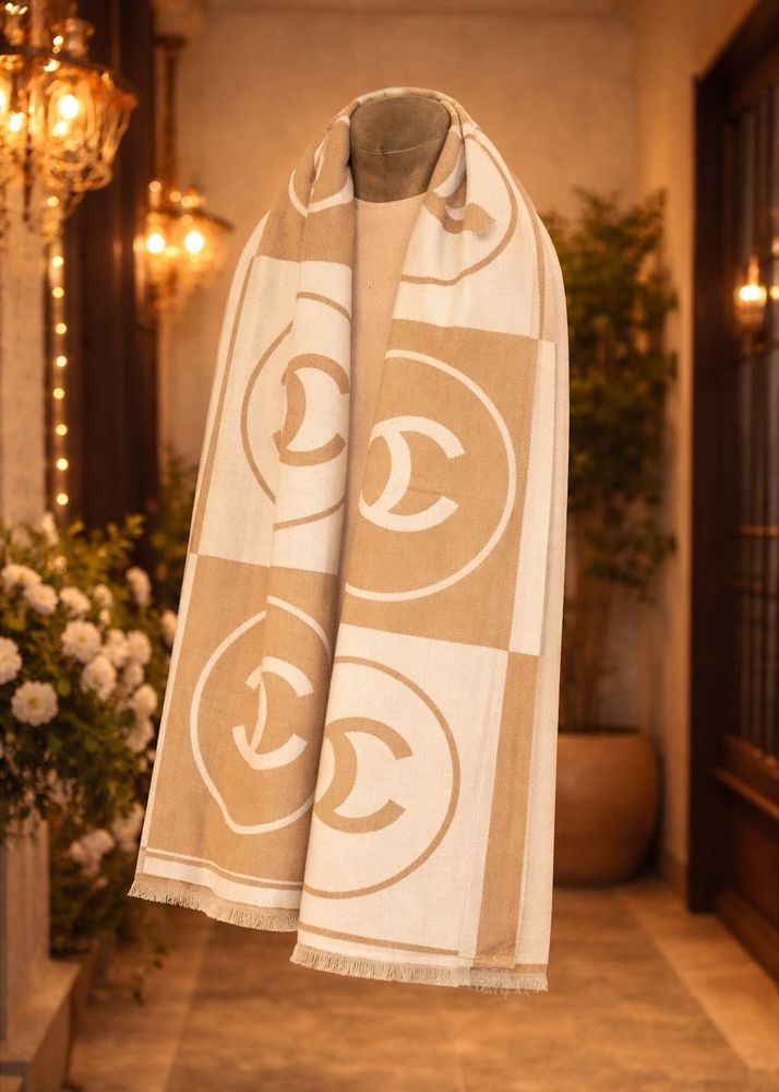 Chanel OG Designer Logo Scarf