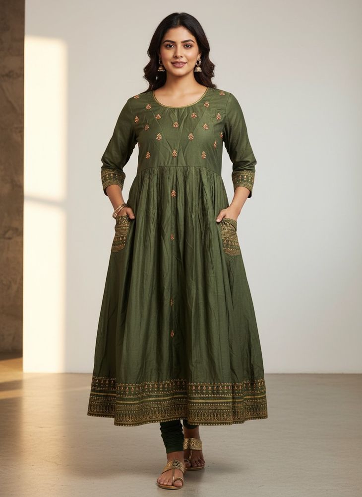 Srishti Partywear Women Anarkali Kurta XL
