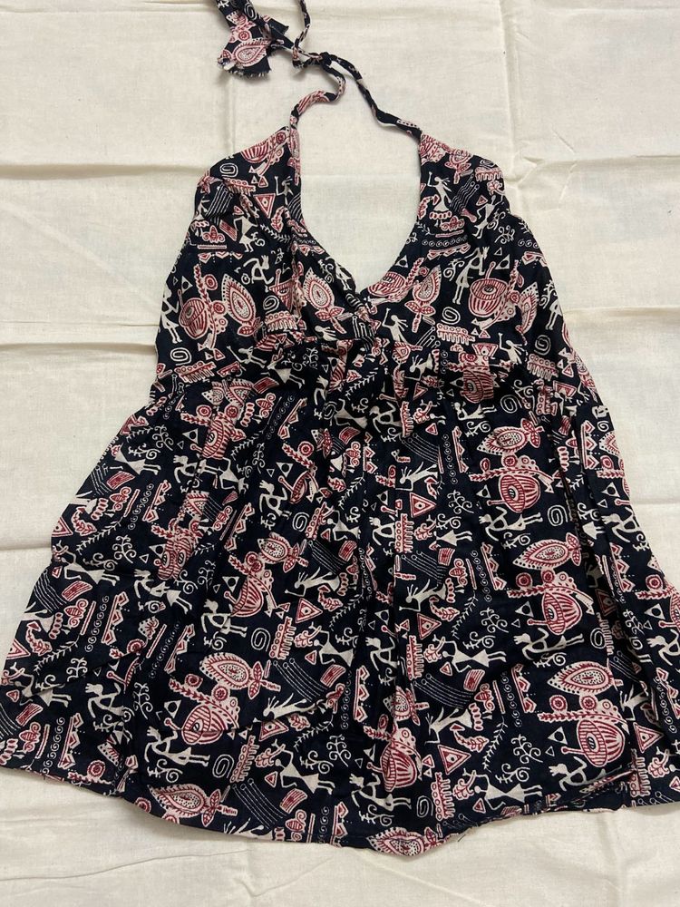 Halter Neck desi kurti