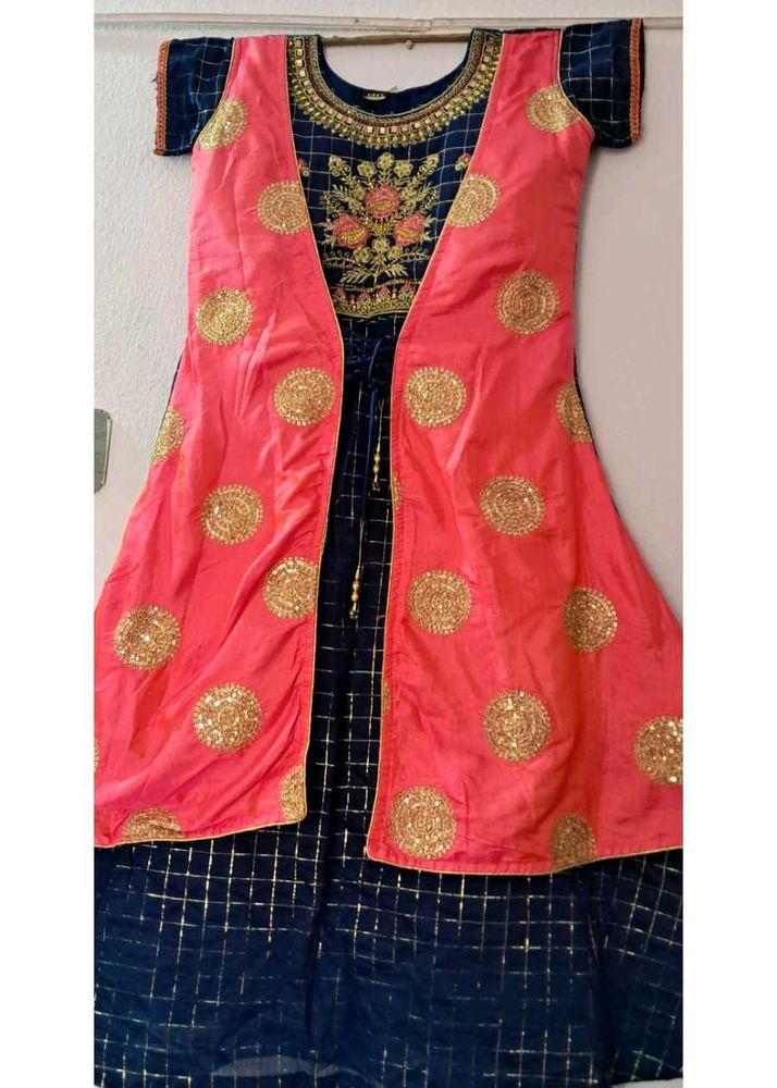 Blue &amp; Pink Kurta Set