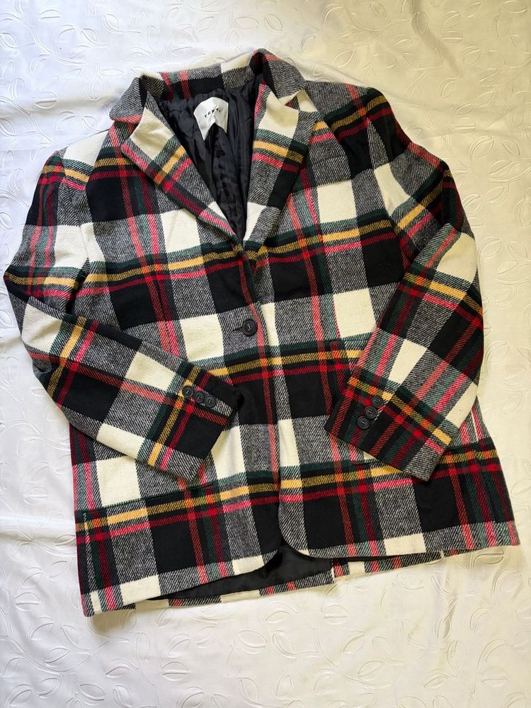 Classic Plaid Blazer Jacket