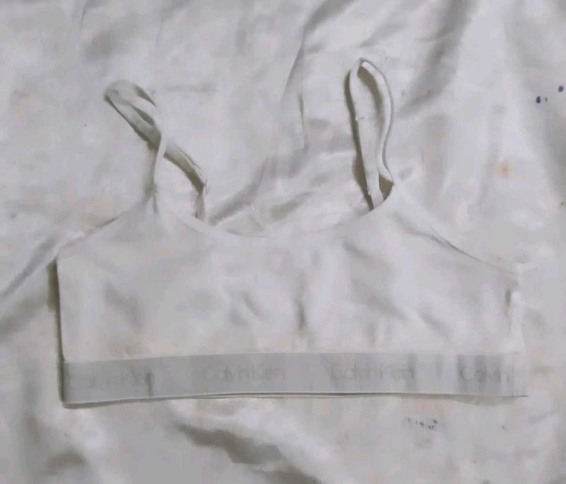 Calvin Klein White Sports Bra