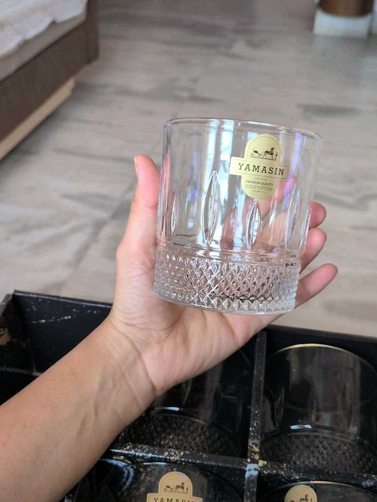 Set of 6 Crystal Cut Tumblers