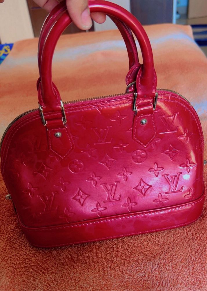 Louis Vuitton  Red Alma BB Handbag