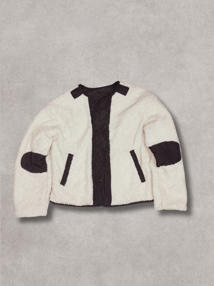 Fleece Jacket with Elbow Patches(reversible)