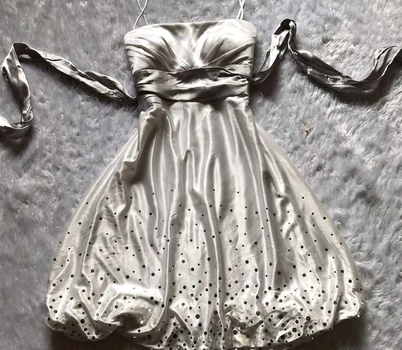 Silver Mini Party Dress