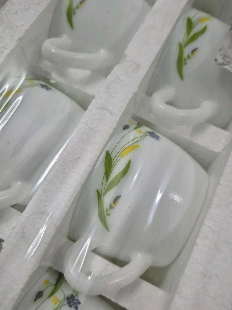 Set of 6 Floral Tea Cups