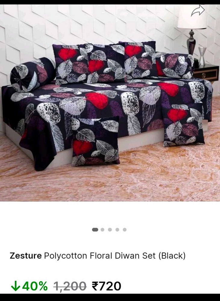 Zesture Floral Diwan Set