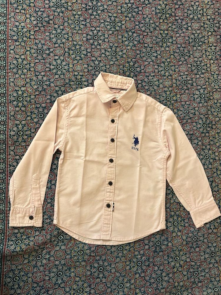 US Polo Assn. Boys Pink Shirt