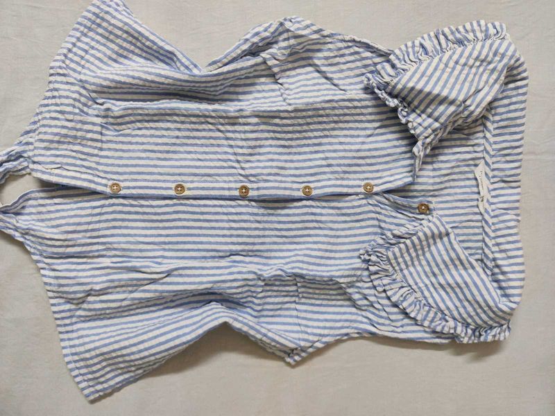 Blue Striped Top
