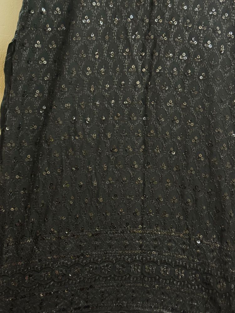 Elegant Black Sequined Kurta