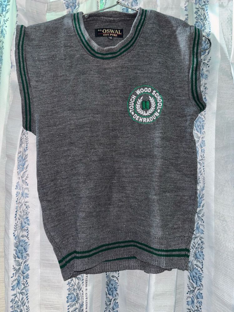 Boys School Sweater Vest - Grey