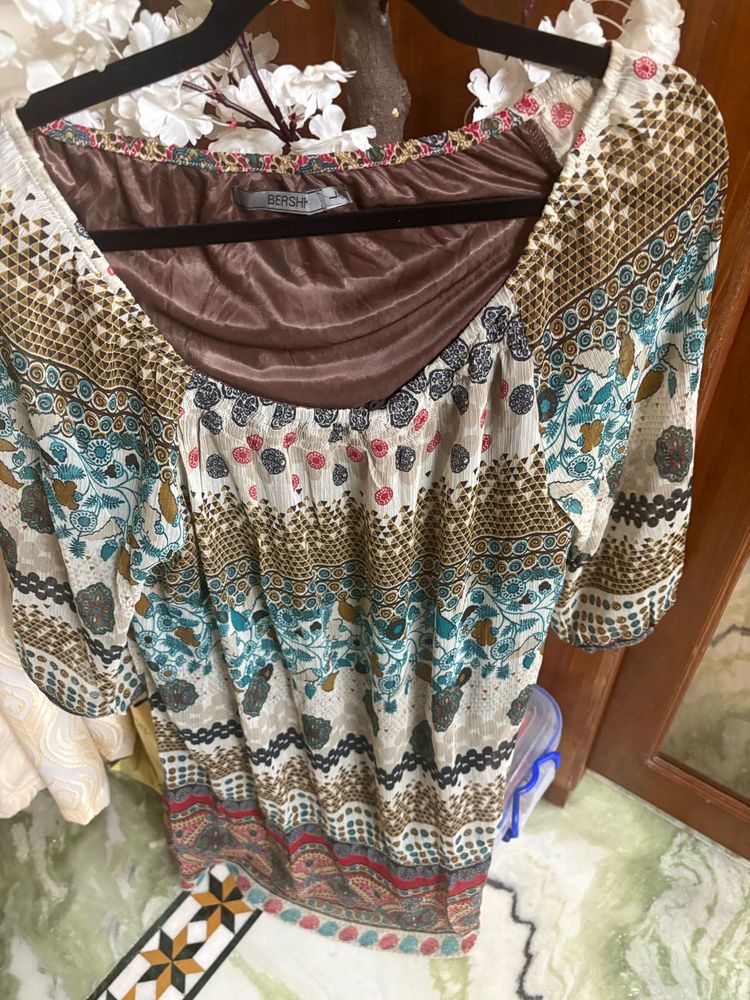 Boho Print Tunic Top