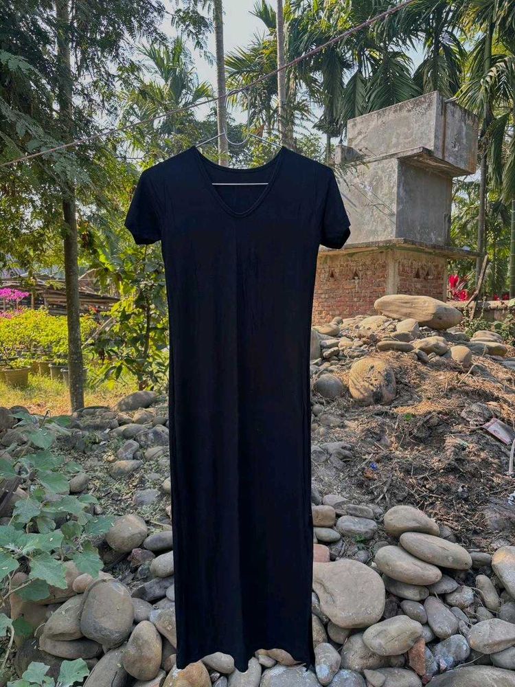 Elegant Black Midi Bodycon Dress