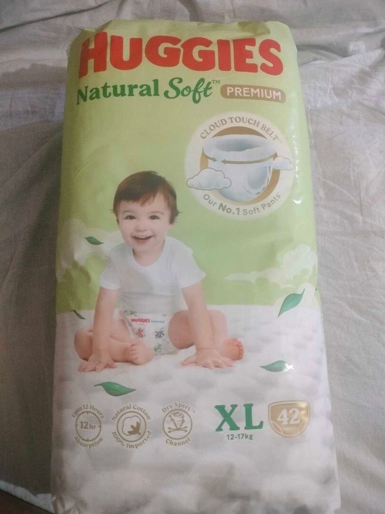 Huggies Natural Soft Premium Diapers XL