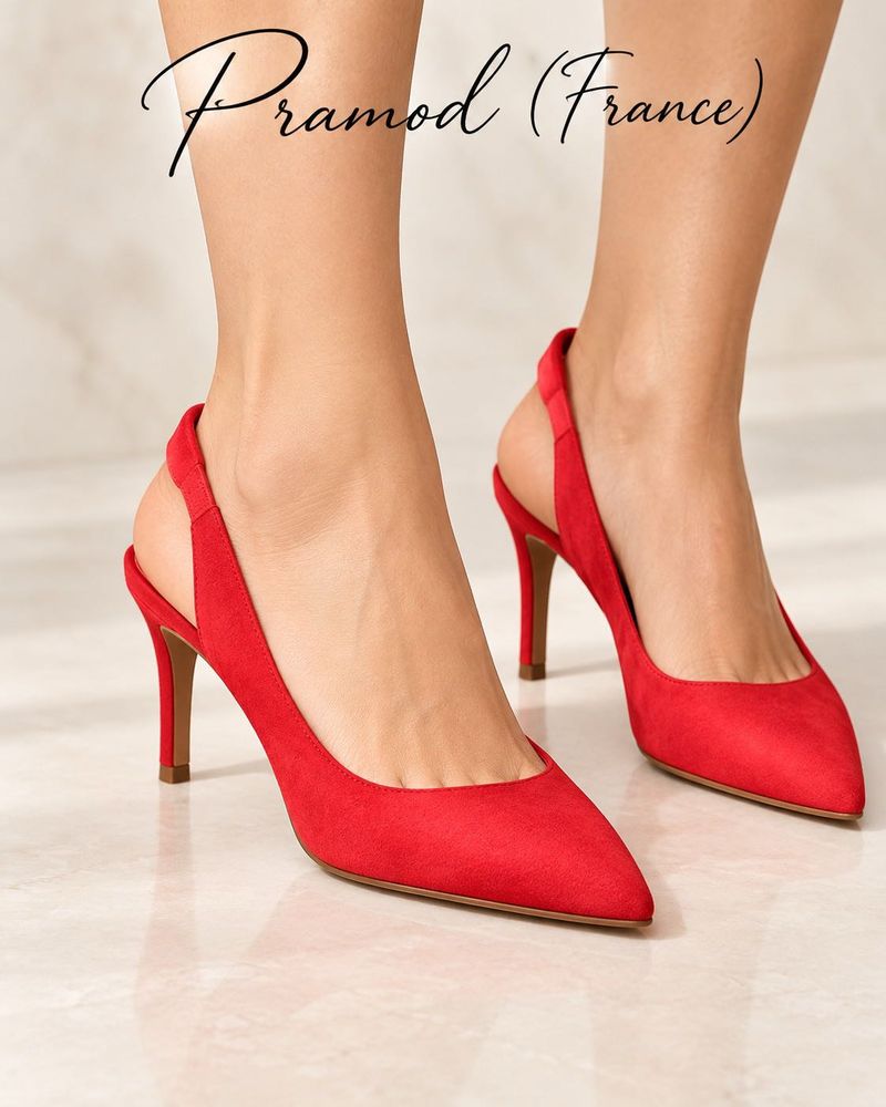 Pramod Red Slingback Heels - Used Once