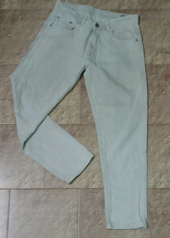Denim Cream Baggy