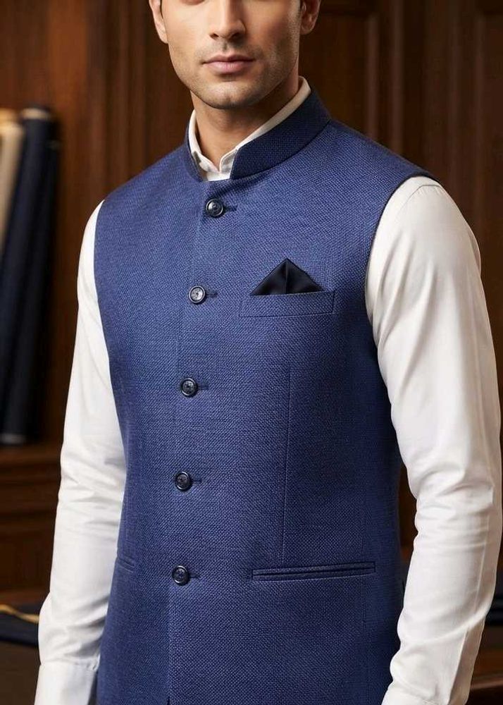 Men's Blue Nehru Jacket