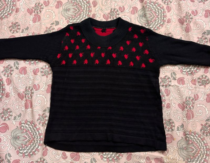 Heart Pattern Sweater