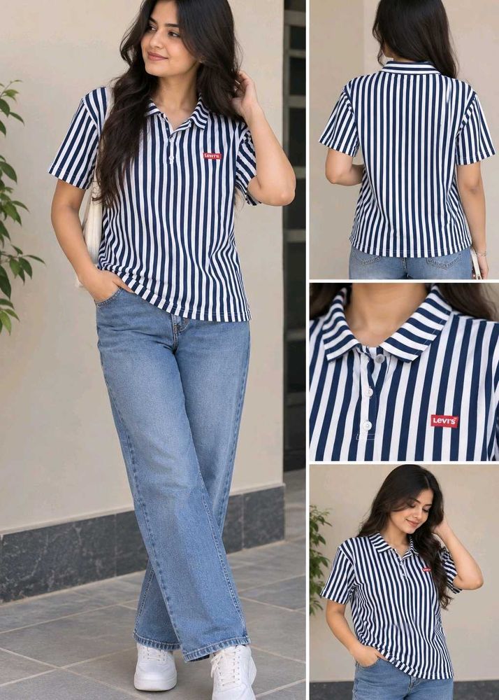 Classic Striped Polo Shirt
