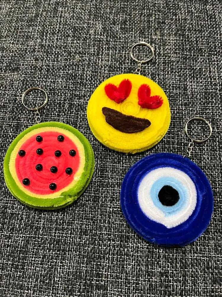 Fun Emoji, Watermelon &amp; Evil Eye Keychains