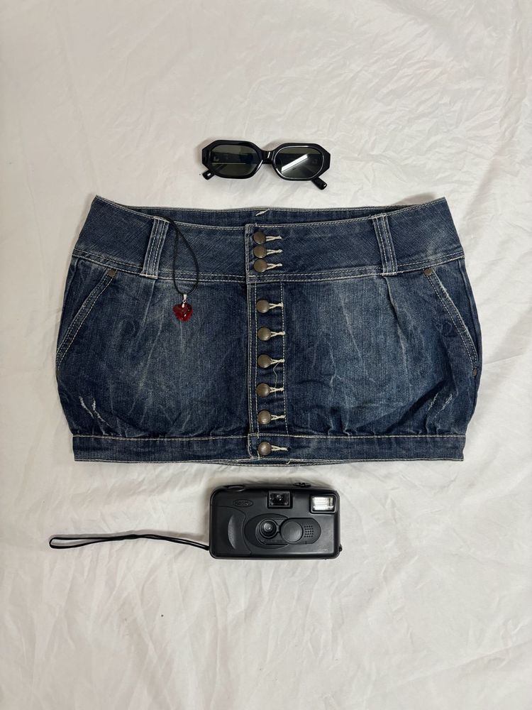 Y2k Micro Mini Denim Skirt