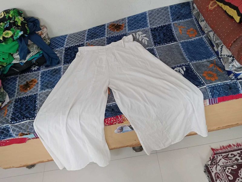 White Wide Leg Palazzos