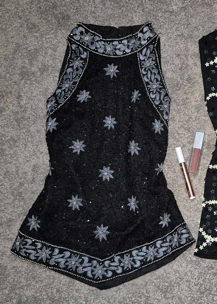 Y2K Designer Beaded Top