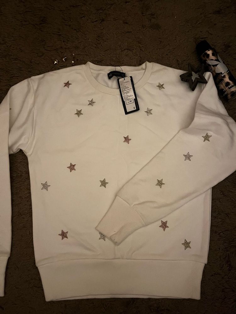 Y2k Sparkly M&amp;S  Star Crewneck Sweatshirt
