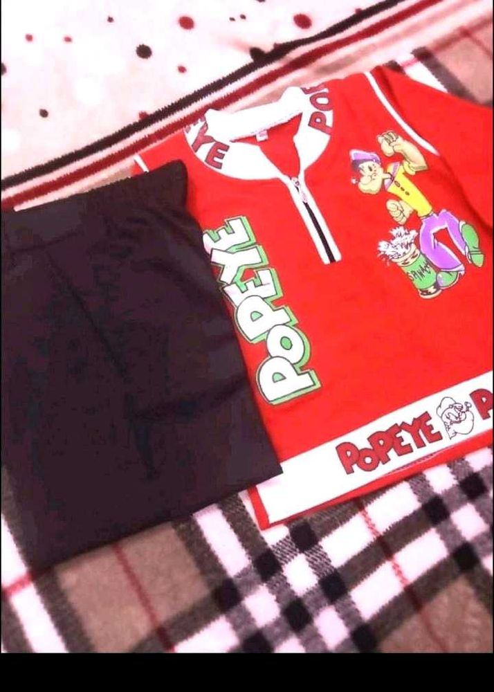 Popeye T-shirt and Pants Set