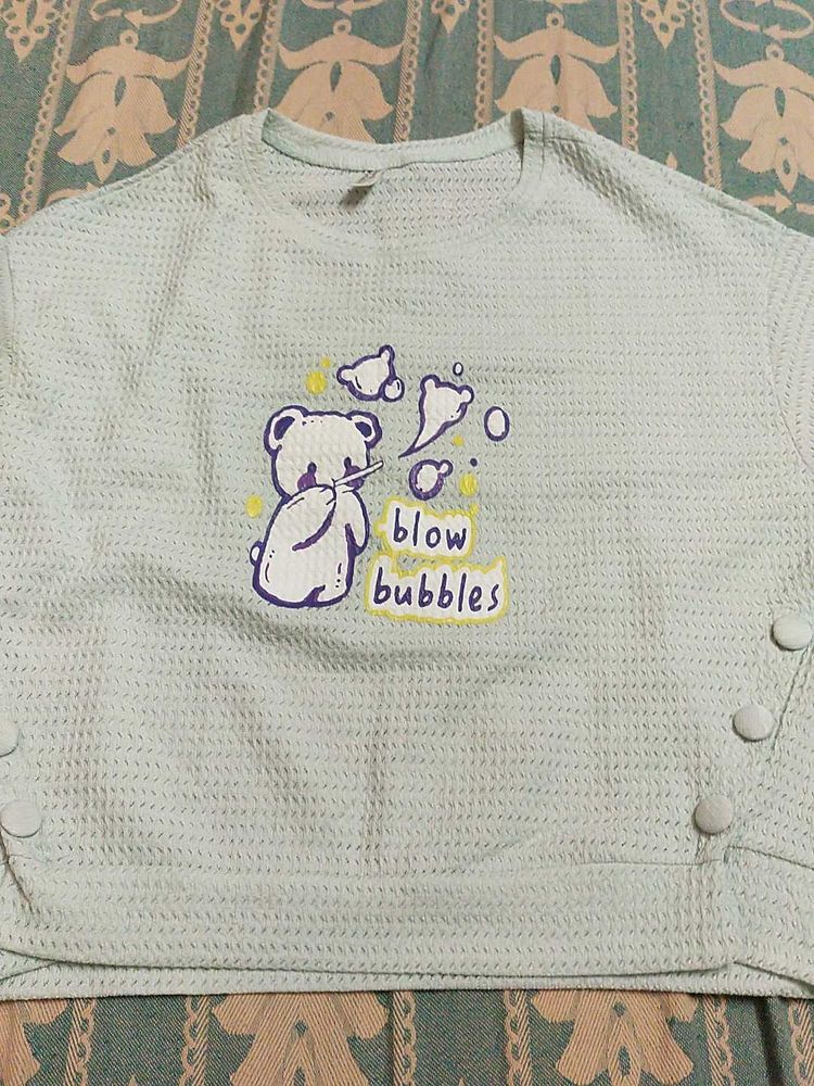 Cute Bear Graphic Top
