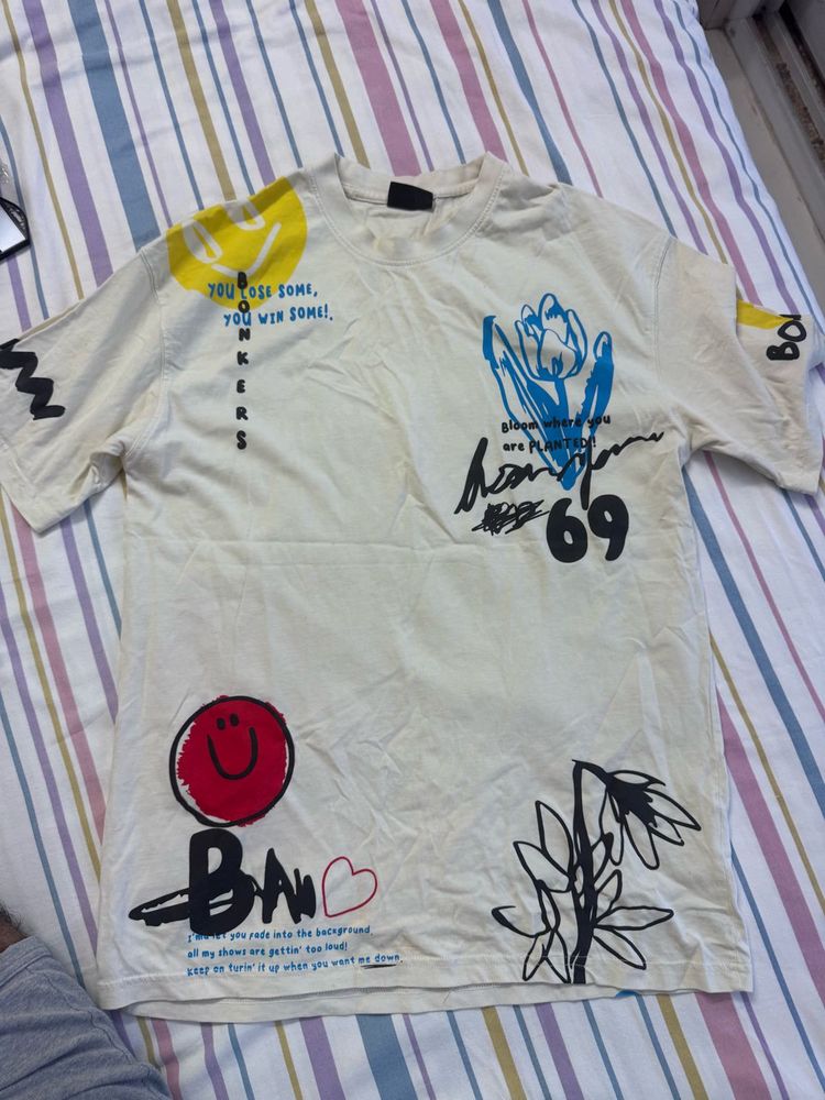 Cream Graphic T-Shirt