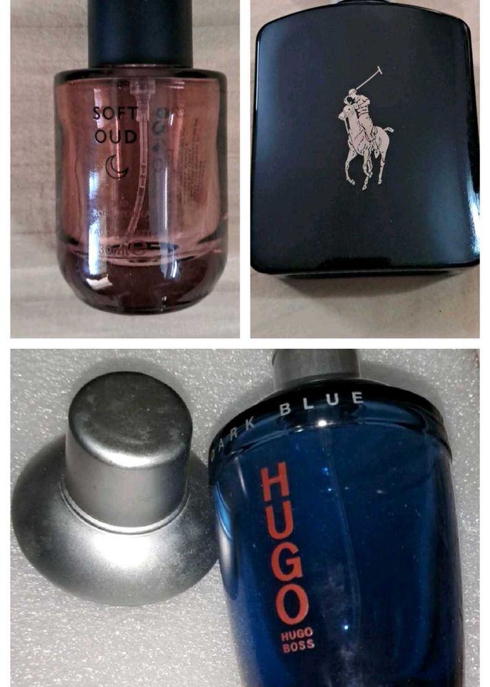 3 perfume bottle Polo Ralph lauren, Boss, M&amp;S