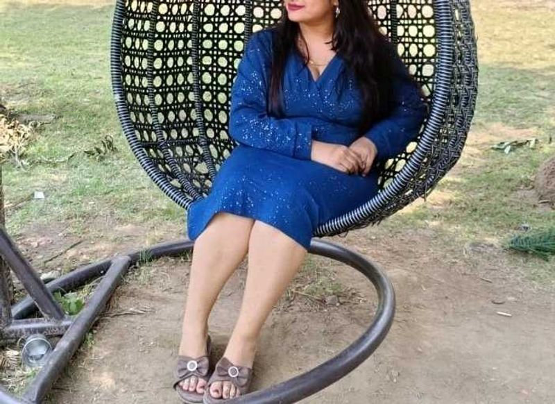 Sparkly Blue V-Neck Dress
