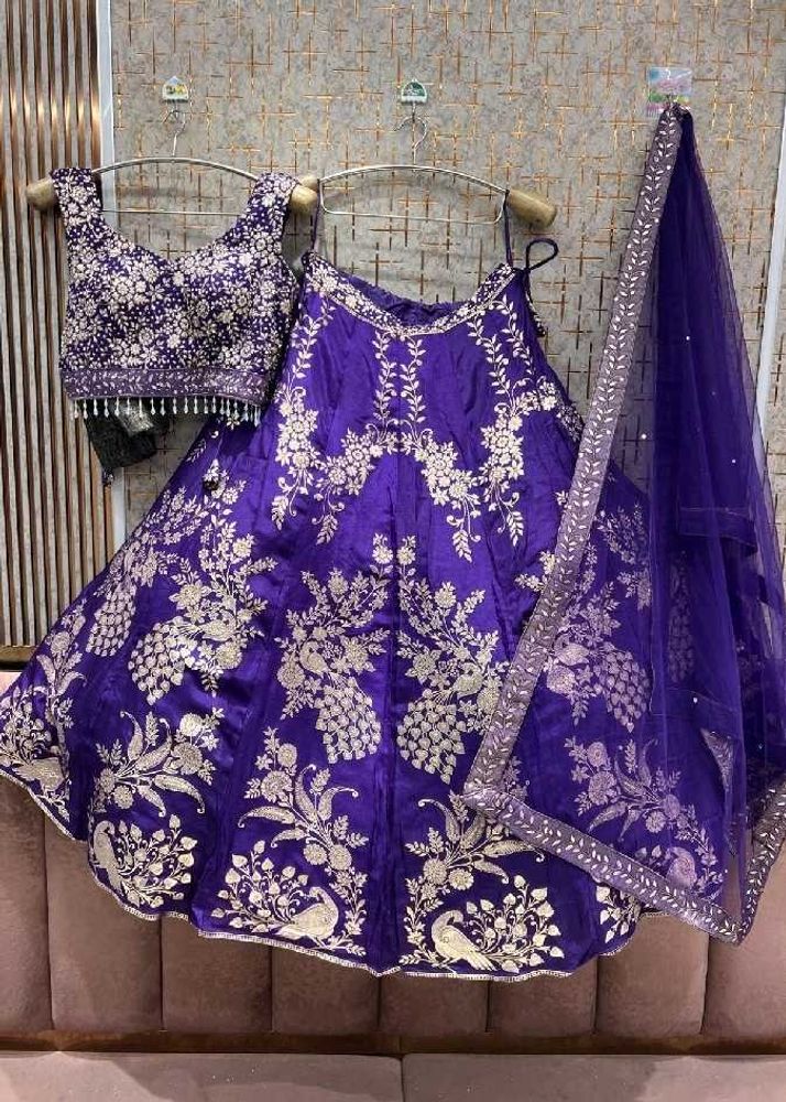 Royal Purple Embroidered Lehenga Choli
