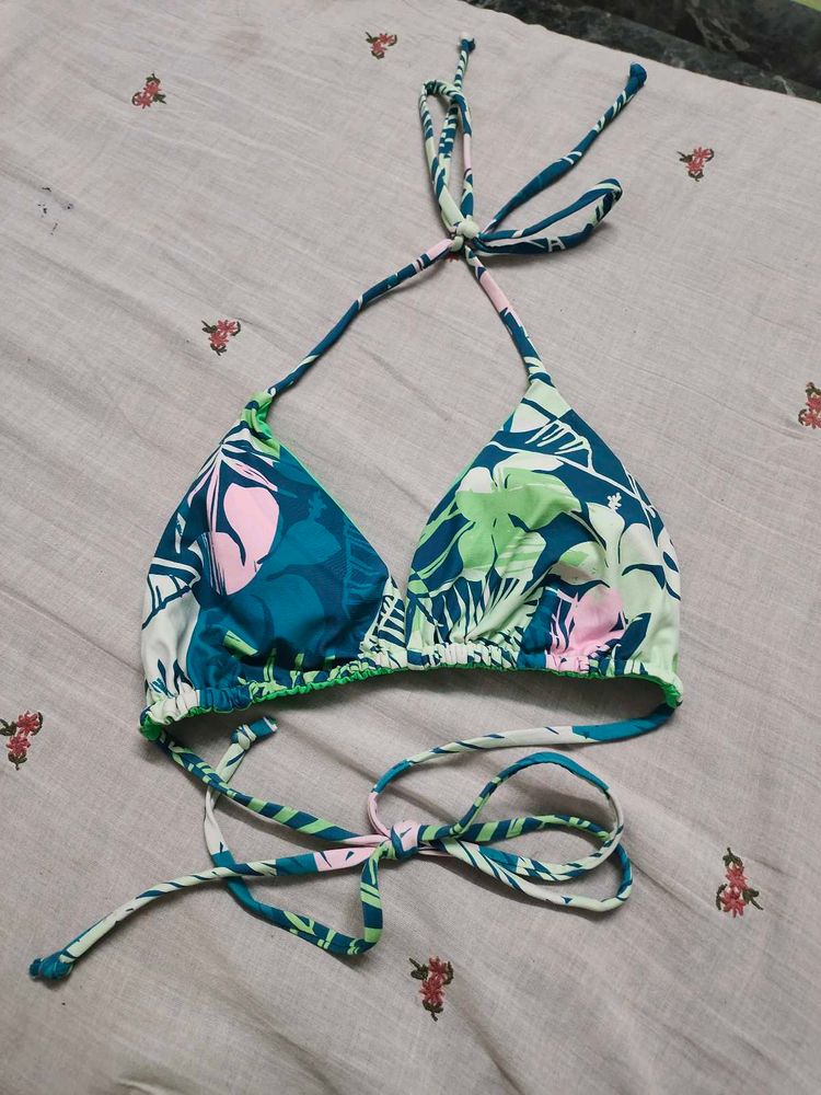 printed bikini top