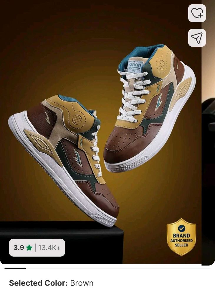 Asian Men's Brown  Sneakers(10 days used only)